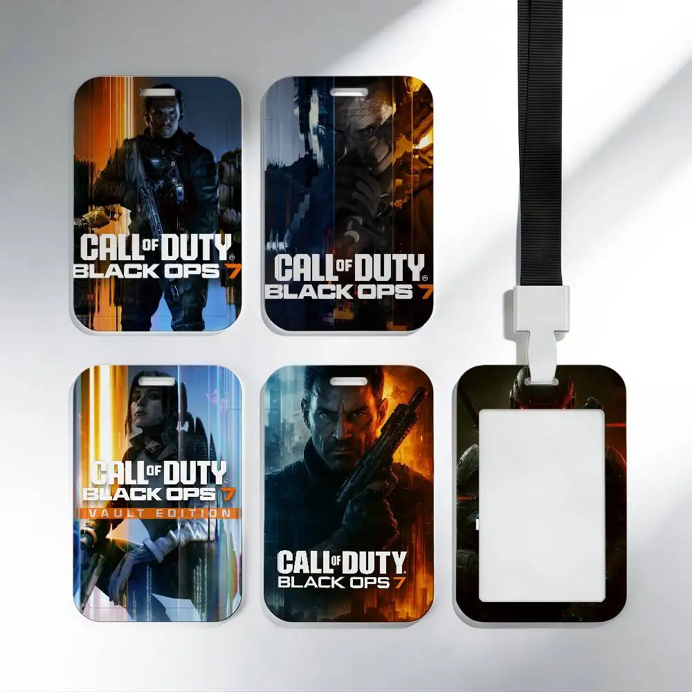 

Чехол для карты C-Call Black Ops 7 of Duty с шейным ремешком, бейдж для сотрудников, рабочий пропуск, чехол для удостоверения