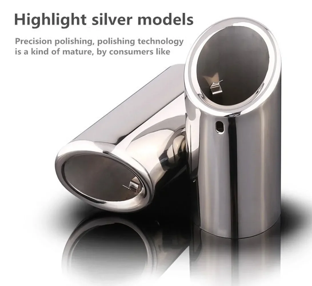 Car Stainless Steel Chrome Exhaust Headers Tip Pipe Tail Rear Muffler Pipe for Audi A4 B8 A4L Q5 2007-2014 Car Accessories view 4