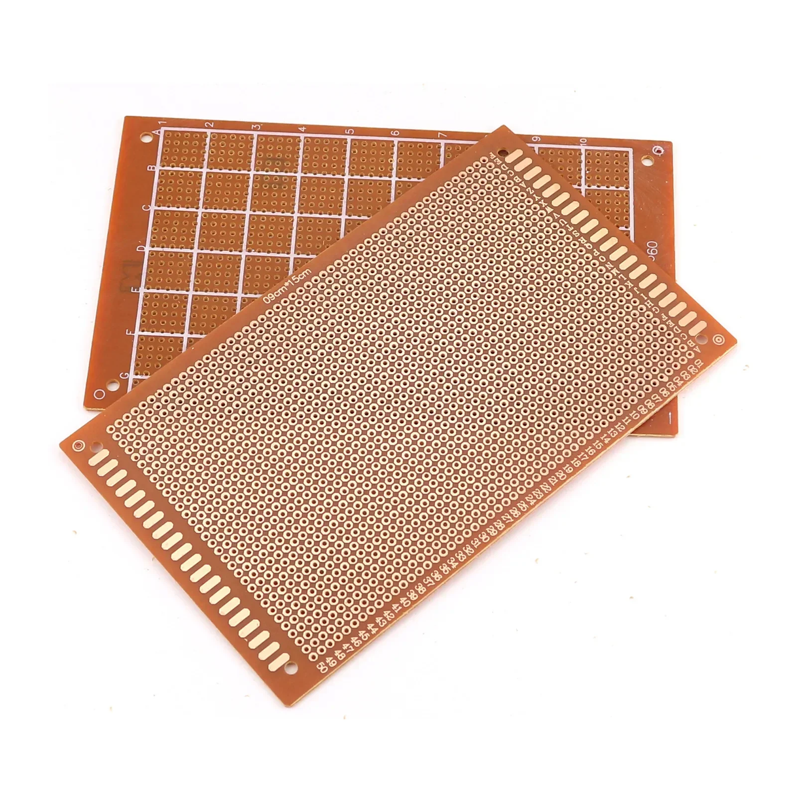 Papan Sirkuit Eksperimental Satu Sisi 9X15 9*15Cm, 5 Buah Pelat Tembaga Bakelite Universal PCB Prototipe, Kuning