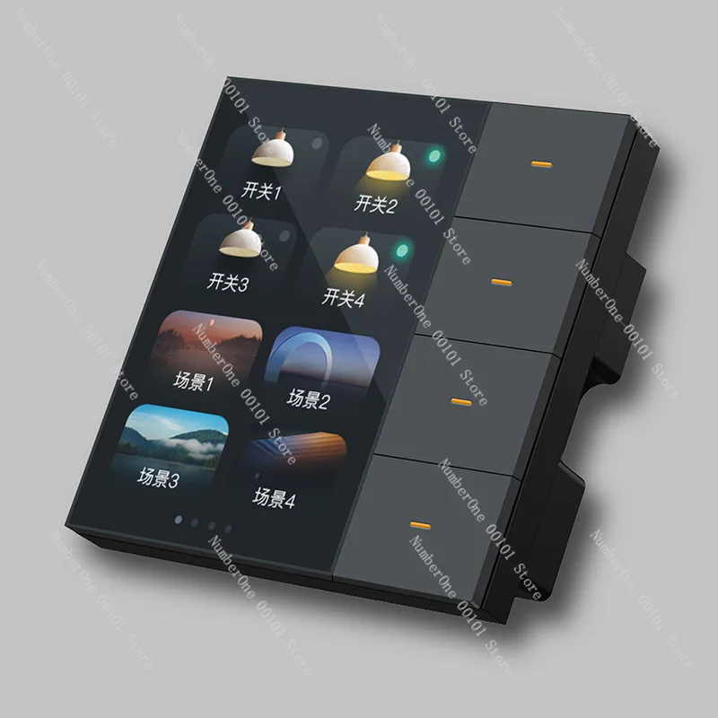 Graffiti 3.5 inch light control switch household 86 control switch, graffiti zigbee switch smart home
