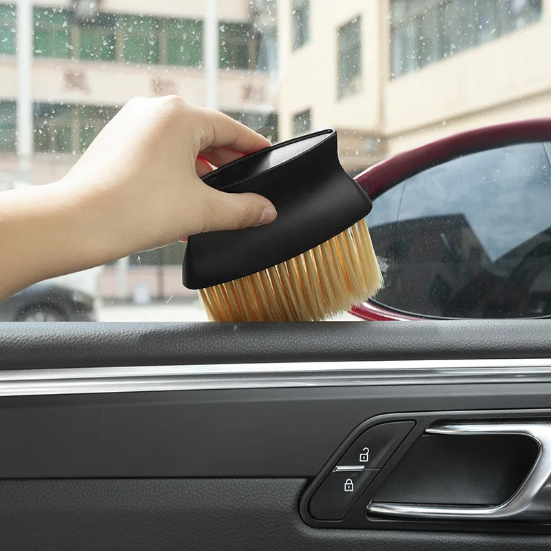 1 Cepillo de eliminación de polvo, salida de aire acondicionado, artefacto de lavado de coche, cepillo de limpieza, Tooel, cepillo suave, Supp de coche