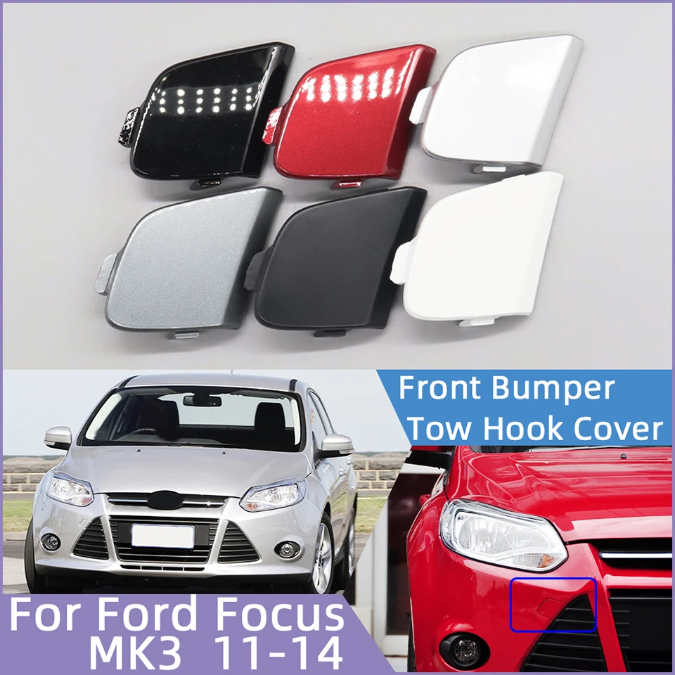 

For Ford Focus 3 MK3 1.6L 2.0L 2012 2013 2014 Front Bumper Tow Hook Cover Cap Towing Hooking Trailer Hauling Eye Cover Lid Trim
