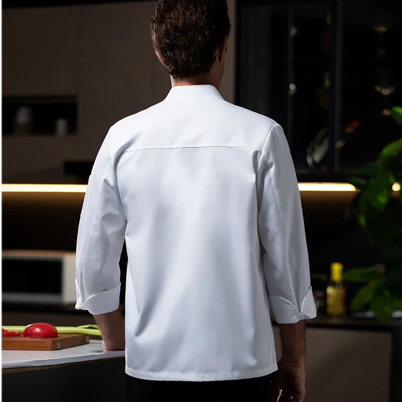 ร้านอาหารตะวันตก Chef Uniform ฤดูใบไม้ร่วงชุดฤดูหนาว Catering โรงแรม Canteen Baker เค้ก Shop เสื้อผ้าทํางานแขนยาว