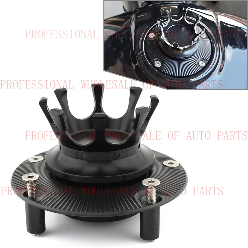 

V+ V+ Motorcycle Fuel Gas Fuel Cap Cover For Harley X350 Black