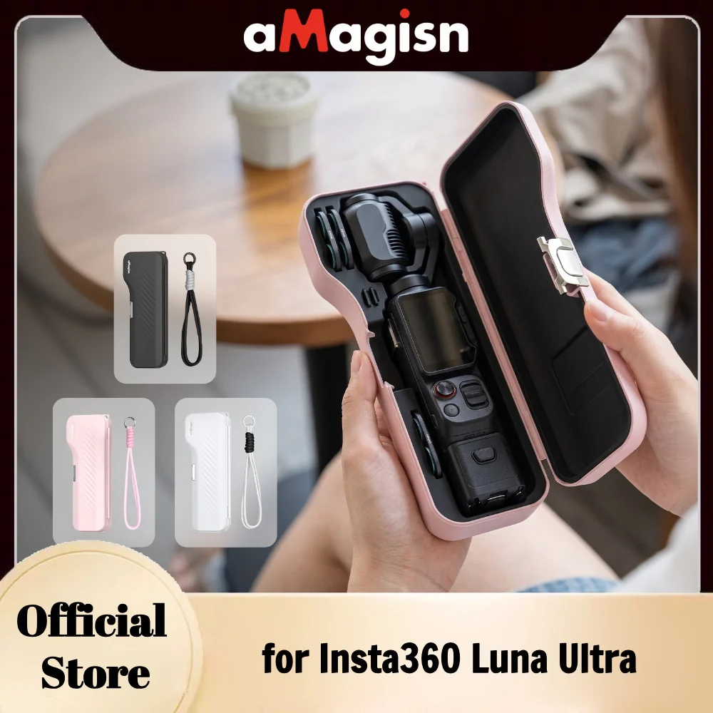 aMagisn Hard Carrying Case for Insta360 Luna Ultra, Built-in Filter & TF Card Slots,Protective Storage Box for Travel & Outdoor