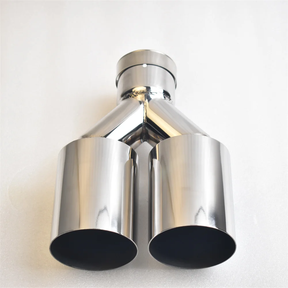 

sebring Double tube exhaust tailpipe 304 stainless steel flat mouth smooth surface automotive tailpipe automotive parts nozzle