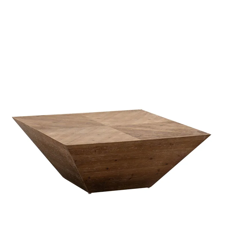 

retro old solid wood coffee table, small apartment living room sofa side table, bed and breakfast hotel wooden coffee table