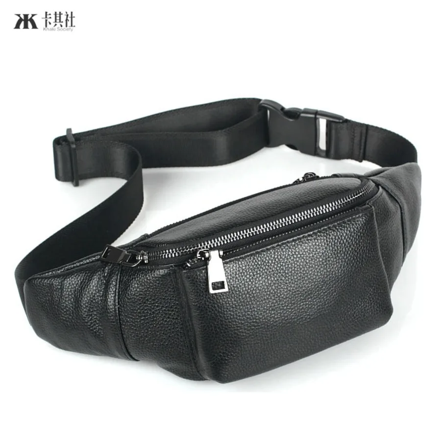 New styleNew style men's waist bag genuine leather multifunctional casual handbag top layer cow leather mobile phone waist ba