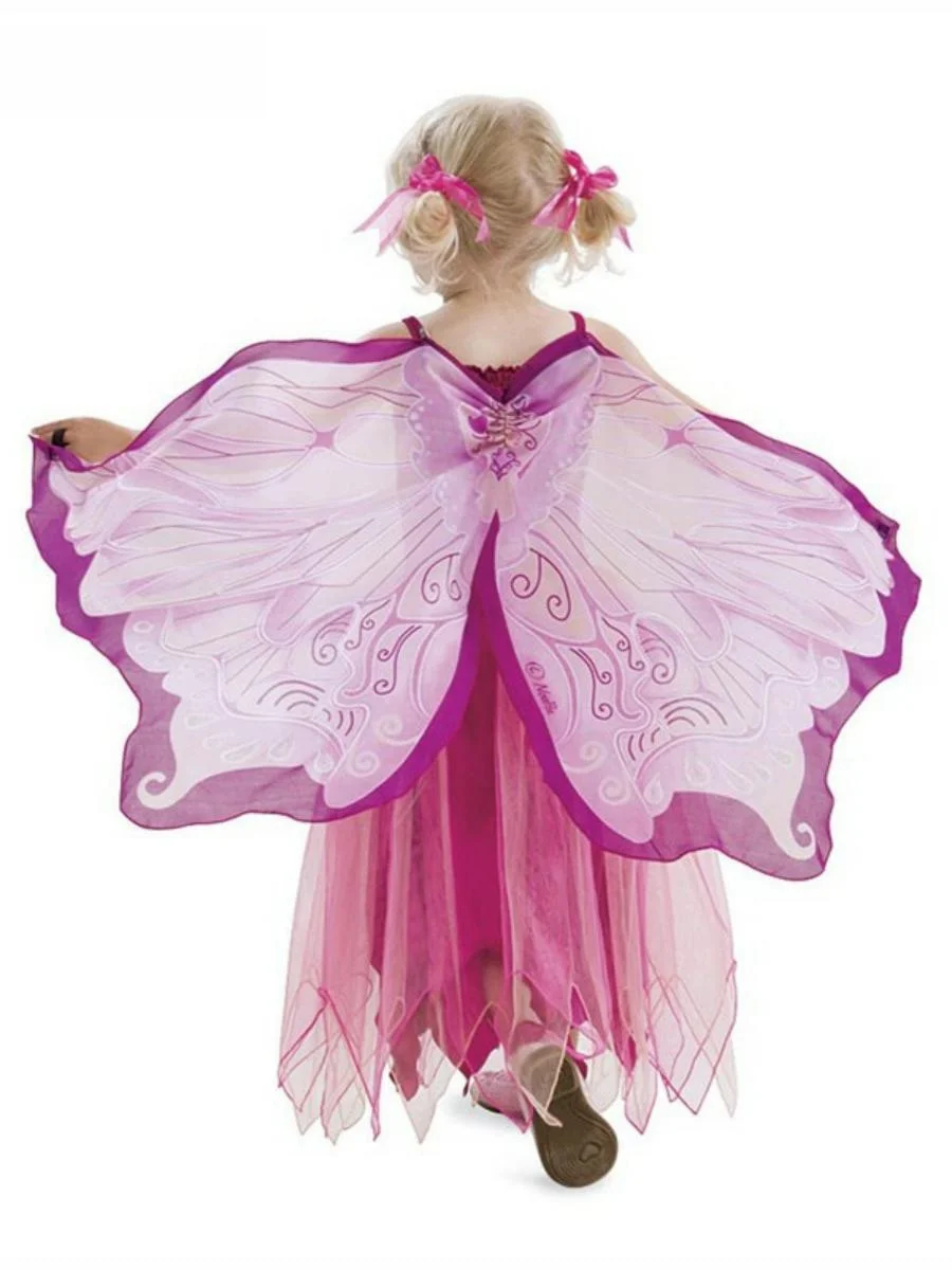 Nuevo disfraz de hada con alas de Ángel de Halloween, capa para el Día de los niños, ropa para el escenario, Material de poliéster