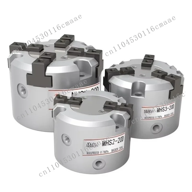 Pneumatic gripper cylinder MHS3/4/2-40 D 63 80 125D four-jaw two-jaw chuck pneumatic gripper SMC three-jaw finger cylinder