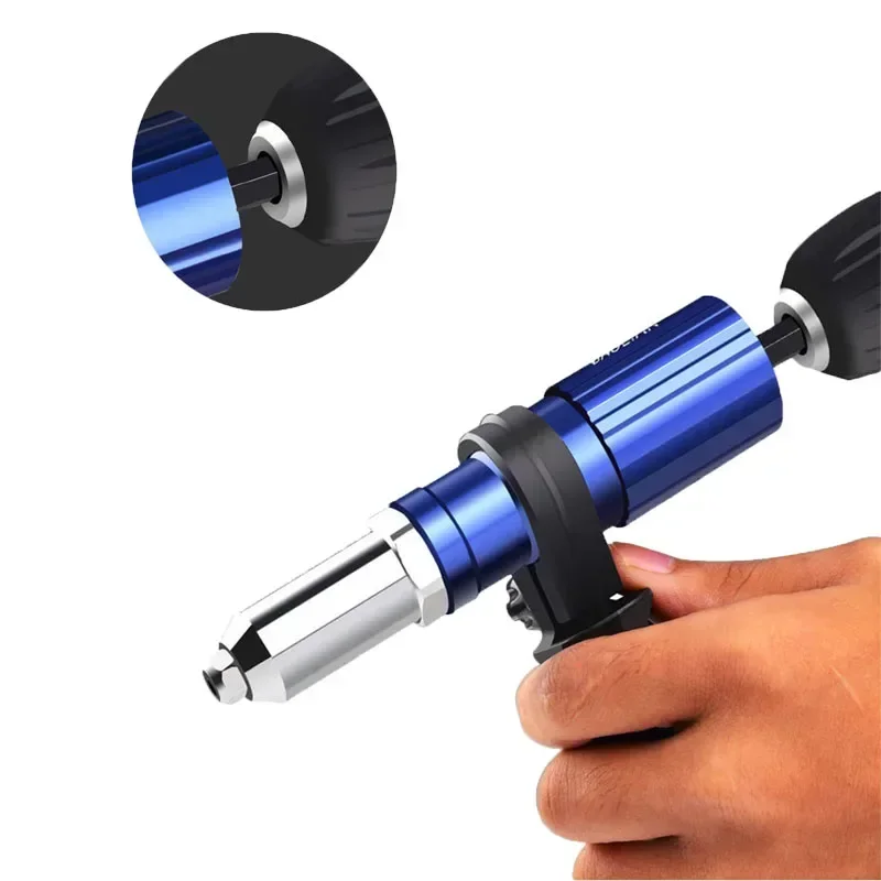 2.4mm-4.8mm Rivet Nut Gun Drill Adapter Cordless Riveting Tool Insert Nut Pull Rivet Insert Tool New Electric Rivet Gun Adapter