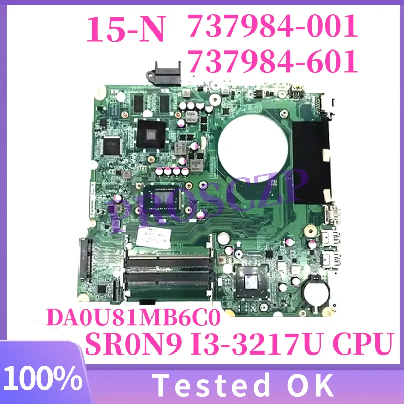 

DA0U81MB6C0 737984-501 737984-001 737984-601 для материнской платы ноутбука HP 15-N 8670M 1G HM76 с процессором I3-3217U 100% полное тестирование