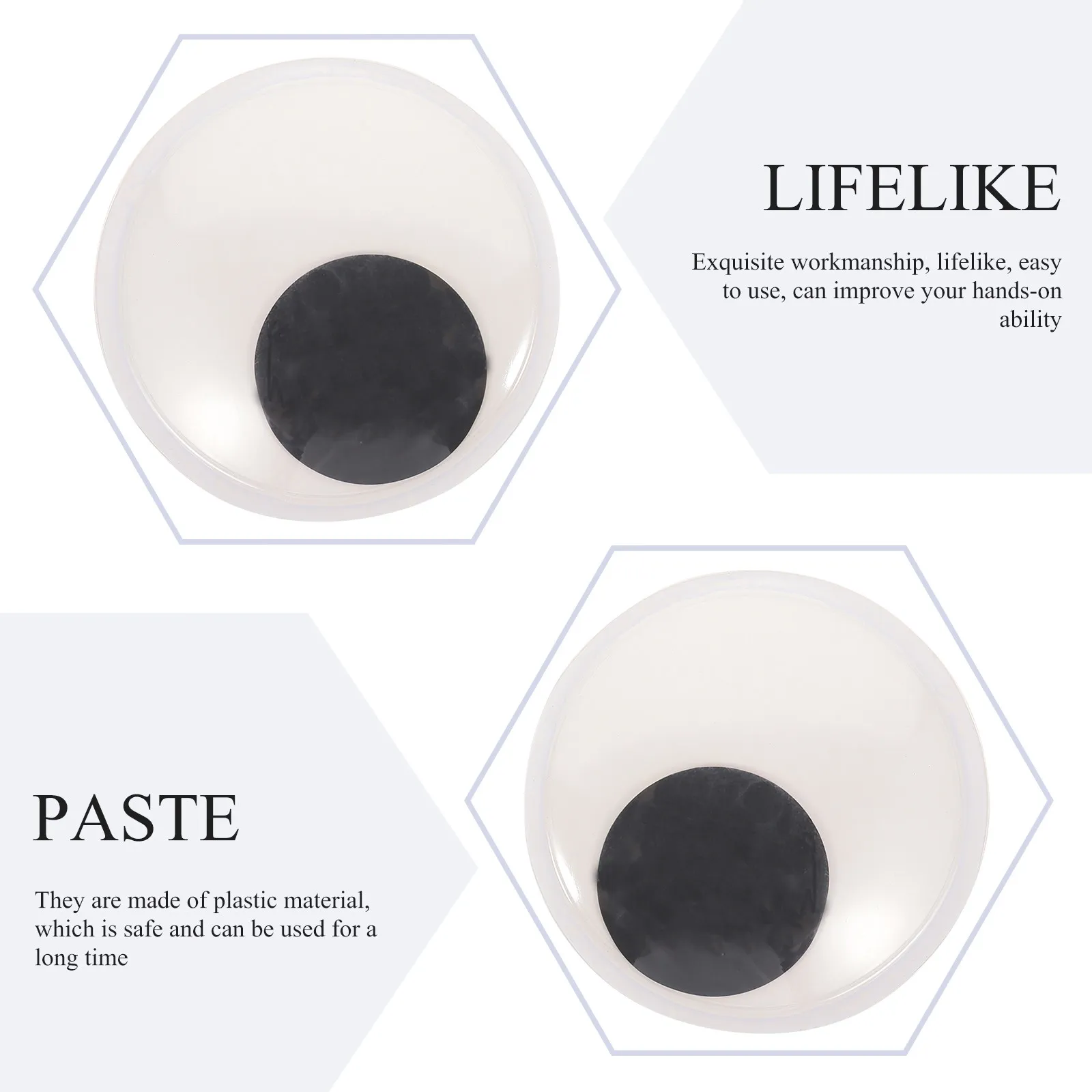 

16 шт. больших пластиковых безопасных самоклеящихся глазок для декора, многофункциональные, для поделок своими руками, для мягких игрушек и медведей