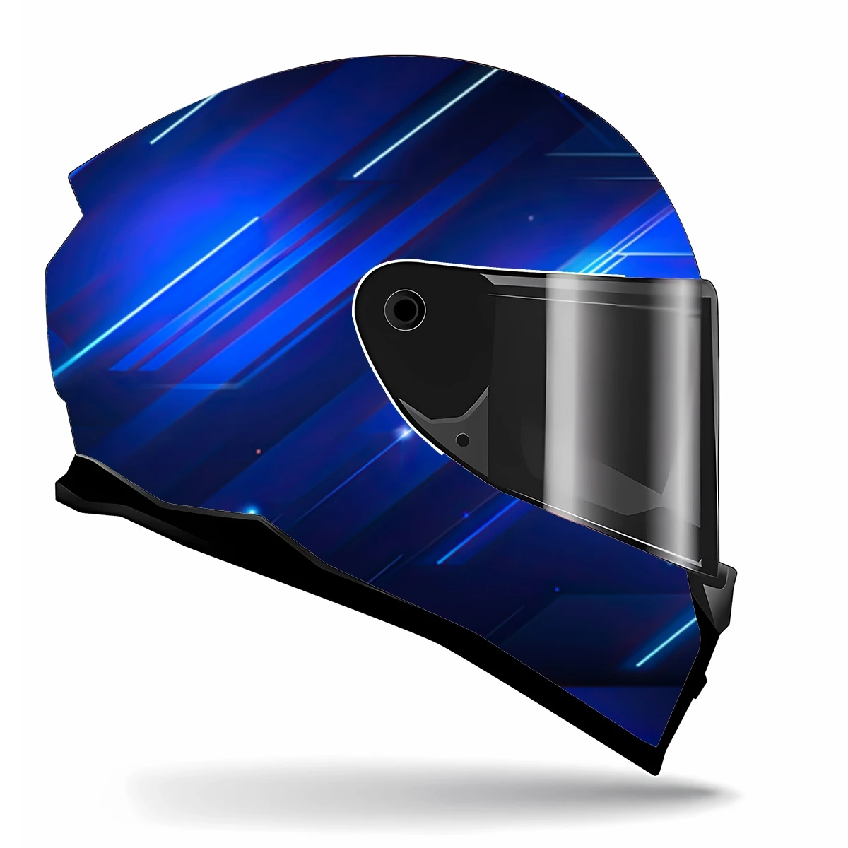 Abstract Futuristic Style Full Helmet Wrap Sticker Motorcycle Helmet Racing Graphic Decal Vinyl Wrap Helmet Decorative Sticker