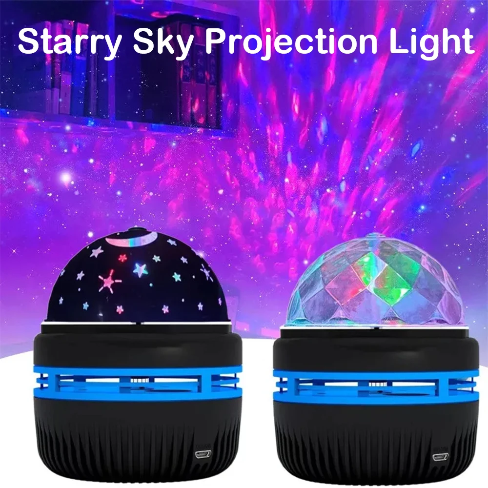 LED Projector Starry Sky Night Light Atmosphere Rotating Starry Nursery Moon Galaxy For Bedroom Decor RGB Table Light Baby Lamp