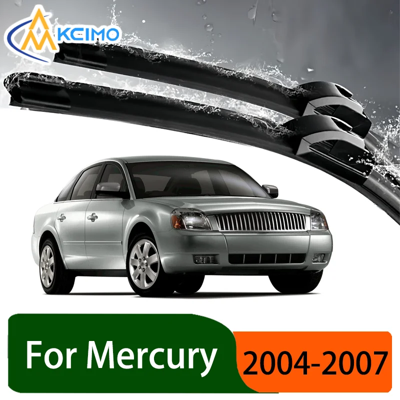 

Silent Black Front Wiper Blades Set for Mercury Montego 2004-2007 2005 2006 Auto Windscreen Windshield Window Wiper Accessories