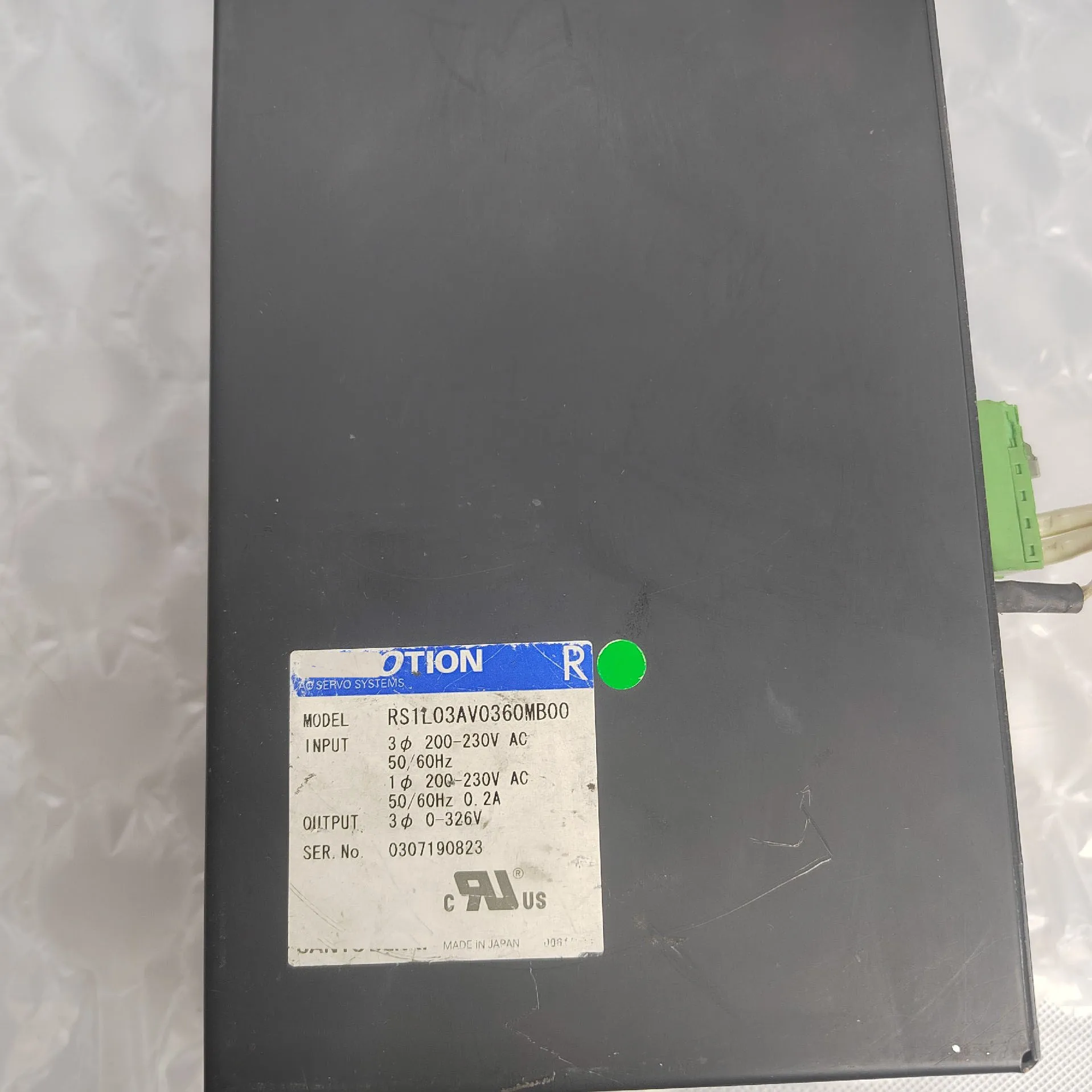 RS1L03AV0360MB00 Servo Drive for Sanyo RS1L03AV0360MB00