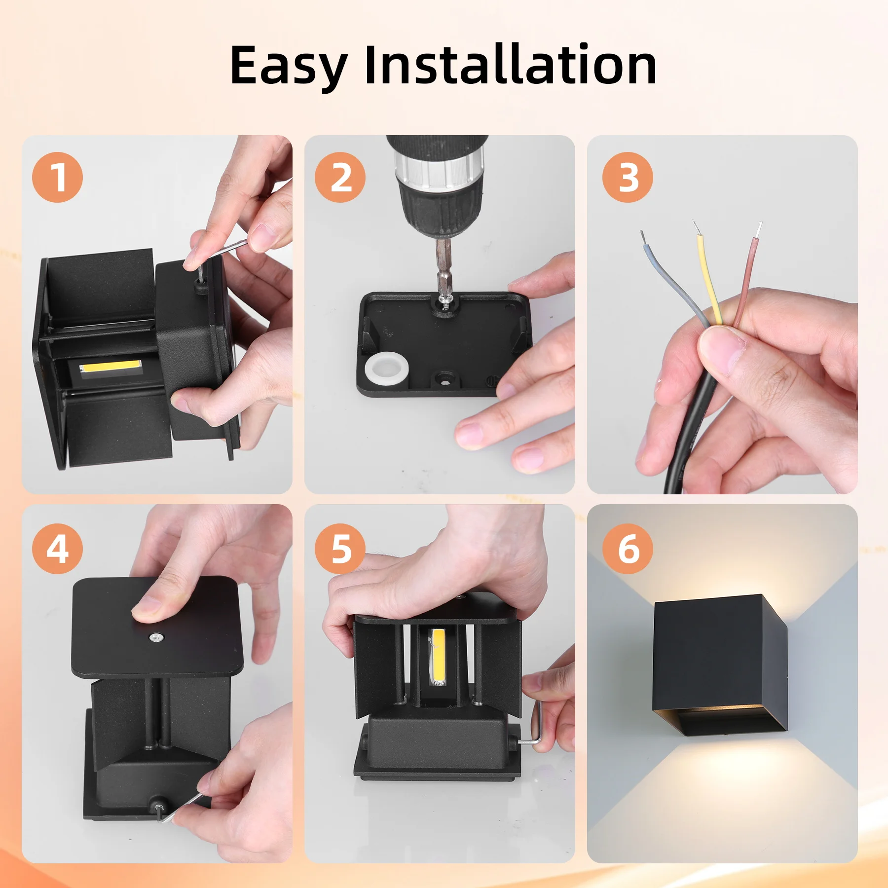 Home Wall Light LED Modern Decoration Garden Street Fense Lamp Outdoor Lighting Fixture Night Light Waterproof Led Wall Lamp