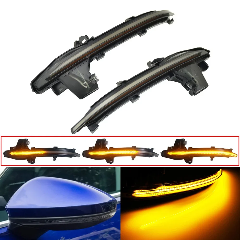 

LED Dynamic Turn Signal Light Side Wing Mirror Sequential Indicator Blinker Lamp For Audi A6 C8 4K A7 4K8 A8 D5 2018 2019
