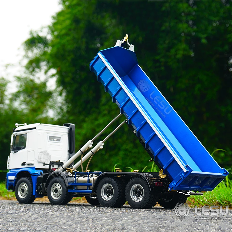 LESU 1/14 RTR painted truck metal hydraulic roll-on/roll-off remote control model