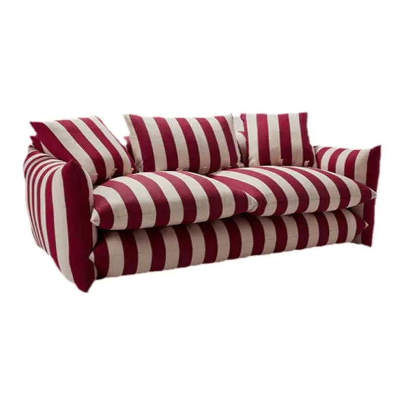 American retro striped sofa small apartment living room zebra pattern single chair simple casual color fabric combination sofa