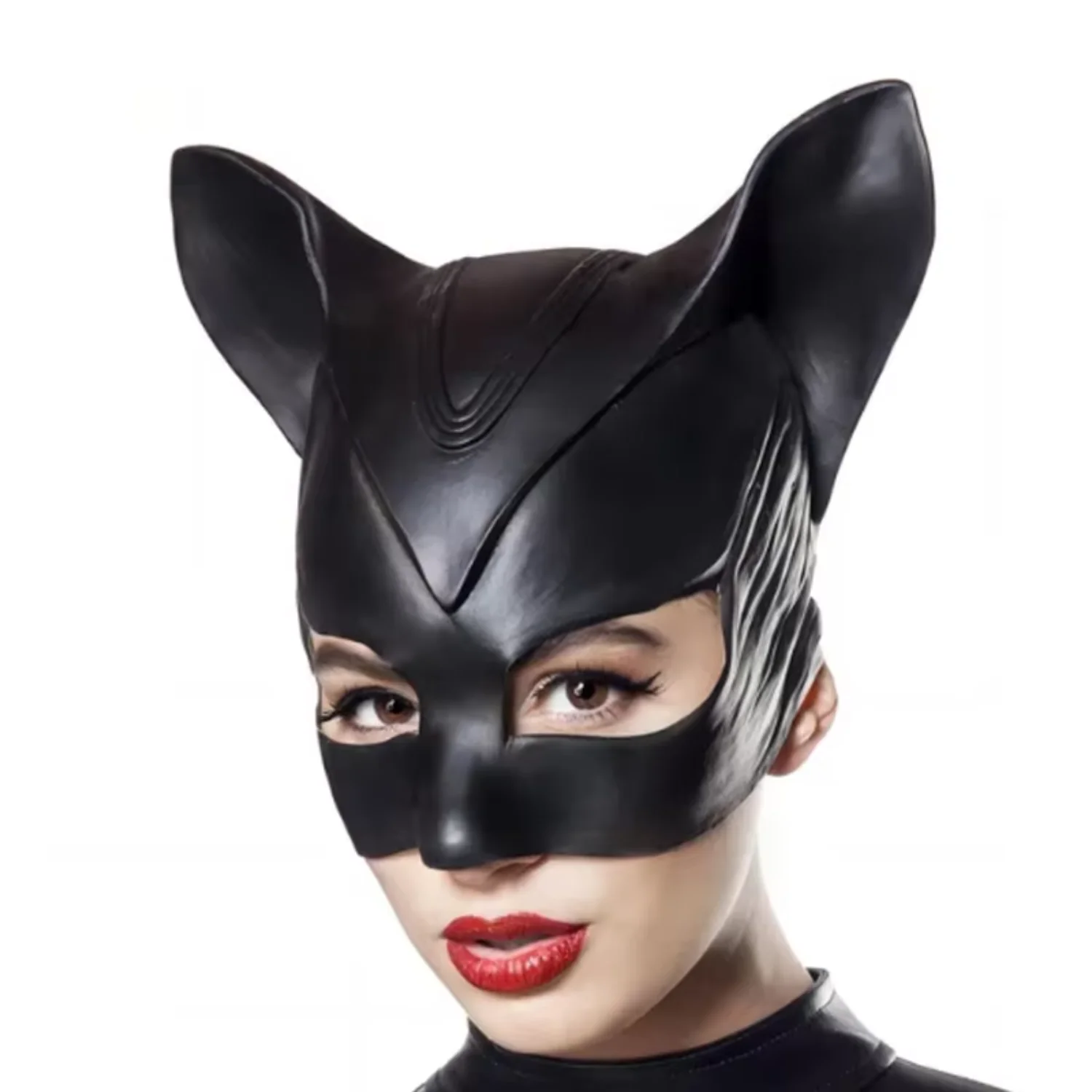 Sexy Cat Mask for Women Halloween Masquerade  Mask Night Club Cocktail Cosplay Cat Woman Half Face Helmet Costume Prop