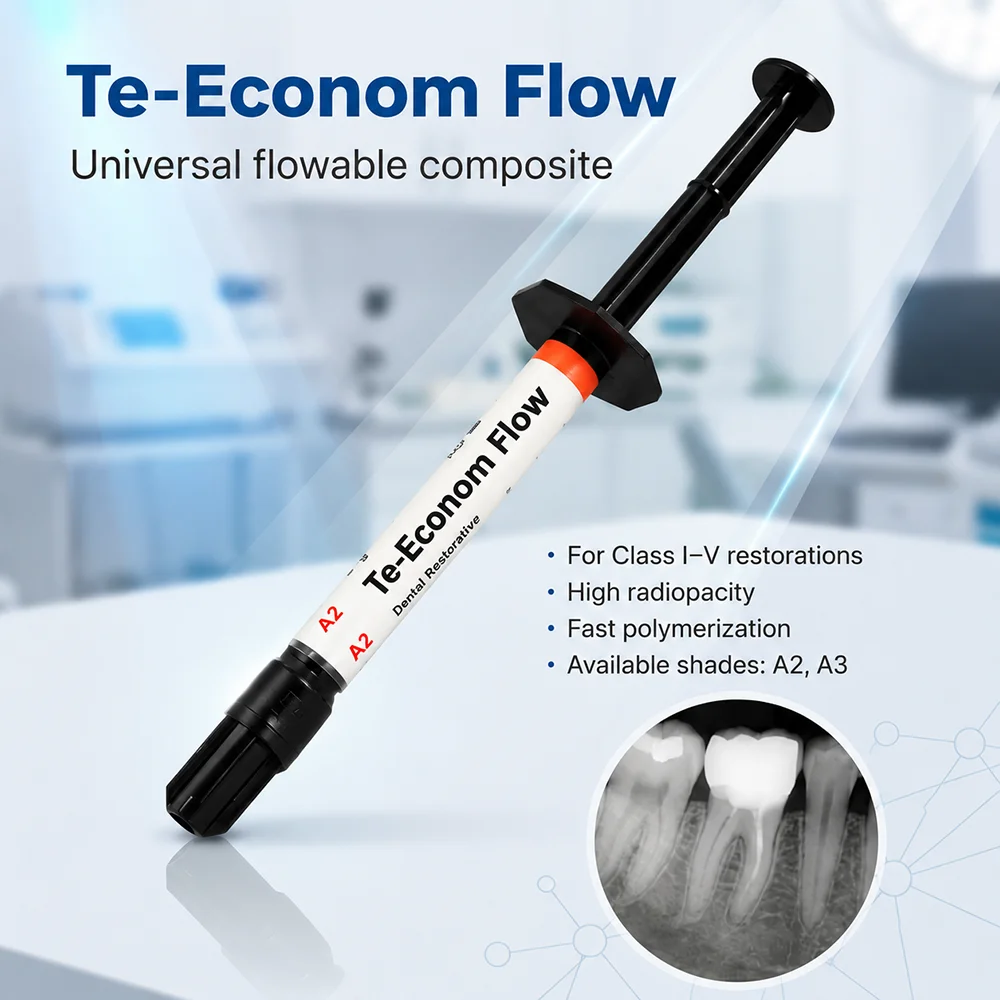 Ivoclar Te Econom Flow Dental Flowable Composite Resin Restorative Material 2g Pack A2 A3 Dentistry Clinic Supplies Materials view 4