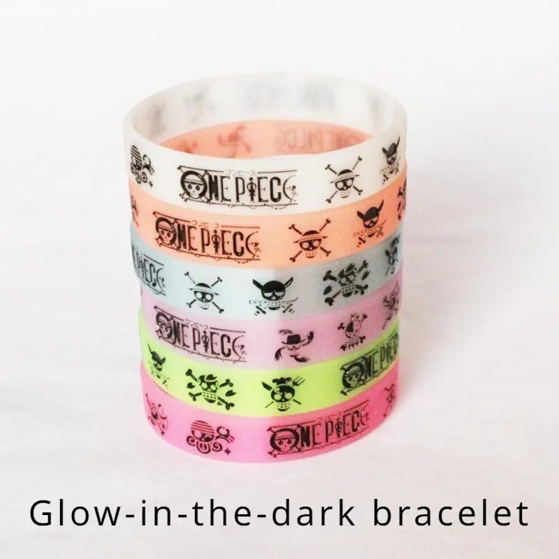 One Piece Fluorescent Bracelet Decoration Anime Figures Personality Toy Cartoon Bracelet Decoration Cute Children Birthday Gifts