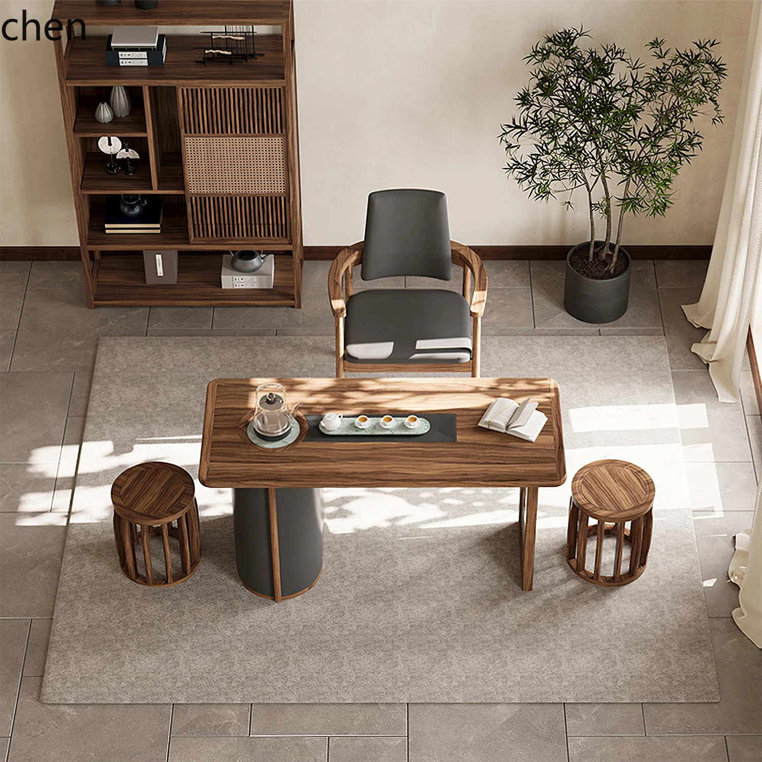 CZ Office Living Room Home  Set Tea Table High-End  Table Integrated Tea Table Desk