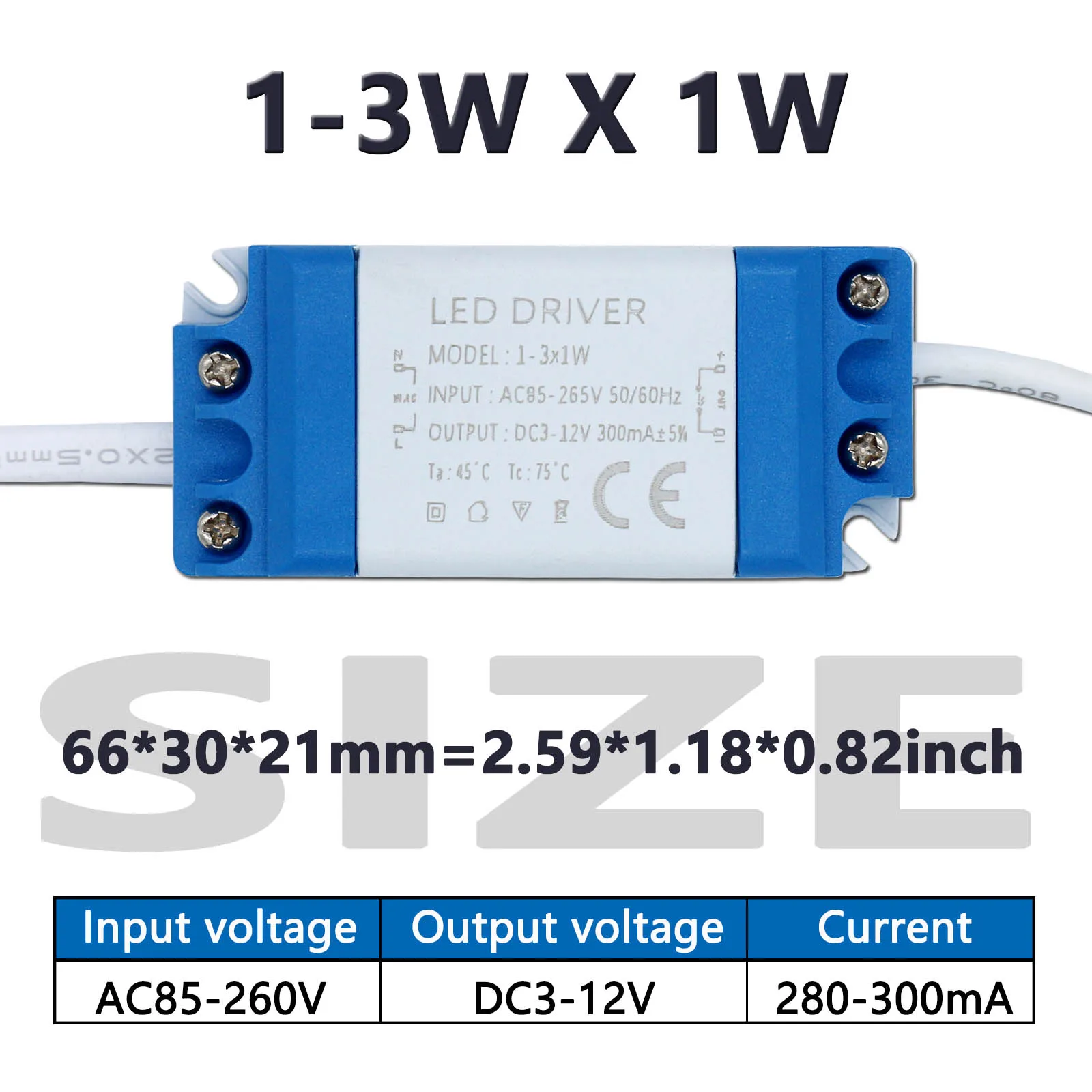 LED Driver Power Supply 300mA 3W 8W 10W 15W 18W 20W 30W 36W Constant Current Automatic Voltage Control Lighting Transformers