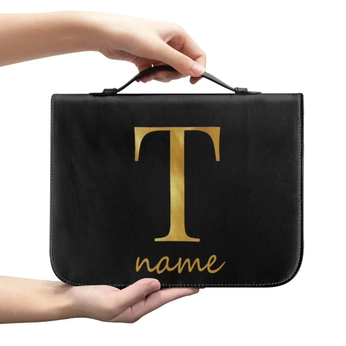 

Чехол для Библии с принтом в виде верхнего футляра, женские новые сумки, сумка для Библии с ручкой на молнии, сумка для Библии с индивидуальным именем, учебная книга, сумка для хранения Святых