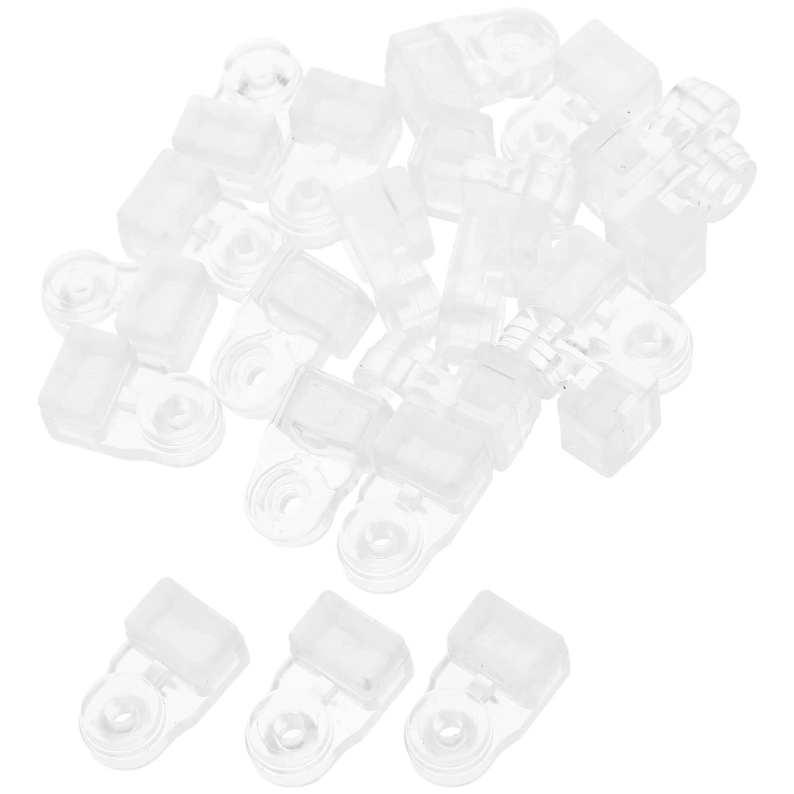 

20Pcs Clear Glass Clips Wardrobe Door Retainer Hardware Mirror Holder Fixing Panel Cabinet Clips
