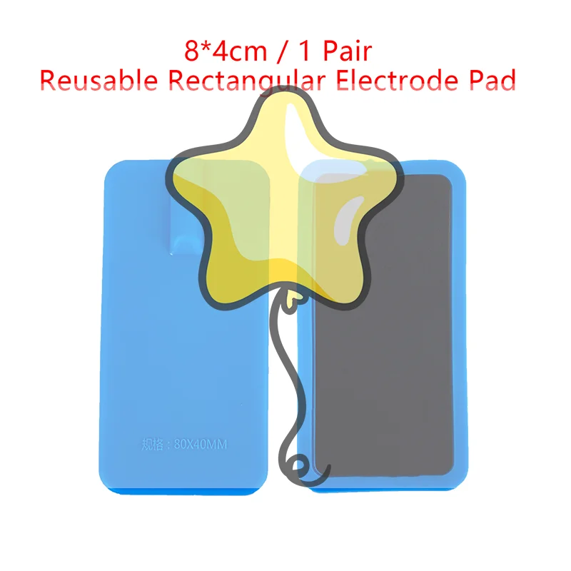 

1 Pair Muscle Stimulator Electrode Pads Muscle Pain Relief Replacement Pads for Tens Body Toning Therapy Machine