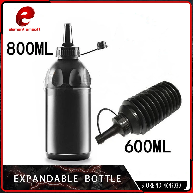 Element Airsoft-cargador BB para Paintball, botella expandible de velocidad, equipo militar de tiro, 500ML/600ML/800ML