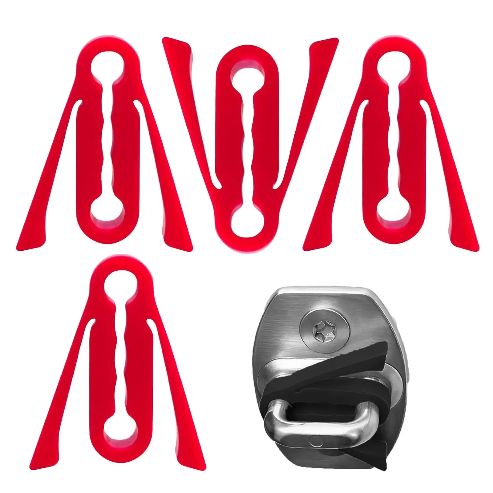 Silicone Car Door Latch Protective Covers 4Pcs/set Shock Absorption door lock buckle pad anti-collision shock absorber pad