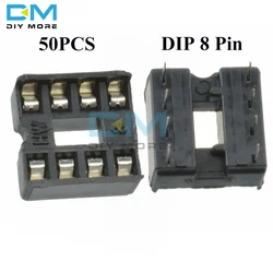 Tipo de solda Conector IC, Adaptador de soquetes IC, Chip Base, 2,54mm, DIP8, DIP14, DIP16, DIP28, DIP40, 28, 14, 16, 8, 40 Pin, 10-50Pcs