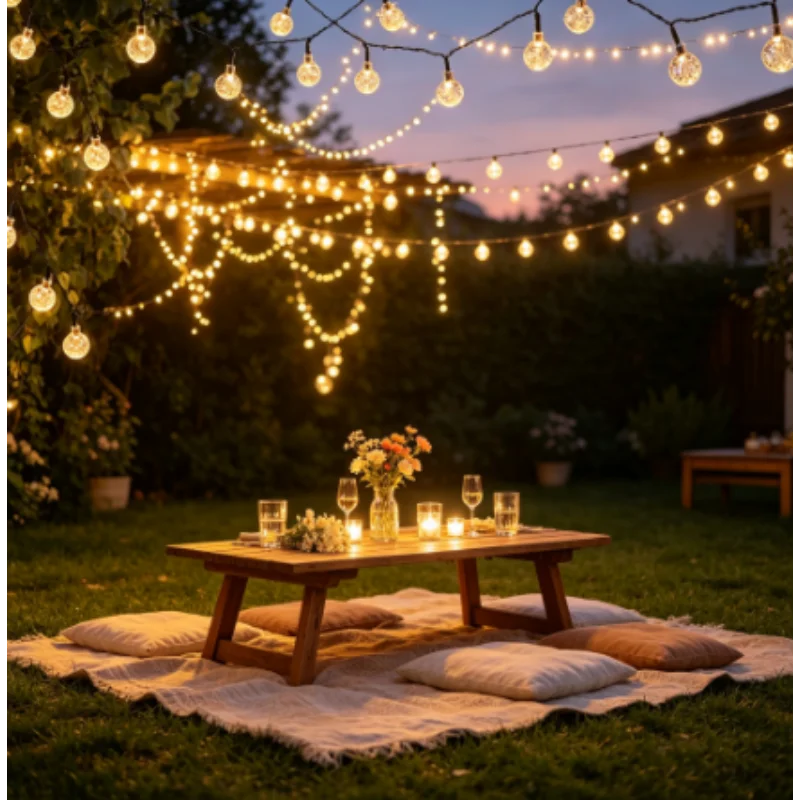 Solar Powered 30 LED Crystal Globe Lights, Waterproof Fairy String Lights for Patio Garden Party Tree Decor