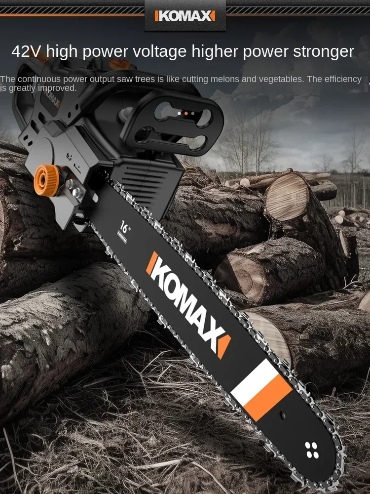 Electric chainsaw high power lithium battery household small handheld electric chain woodworking logging cutting