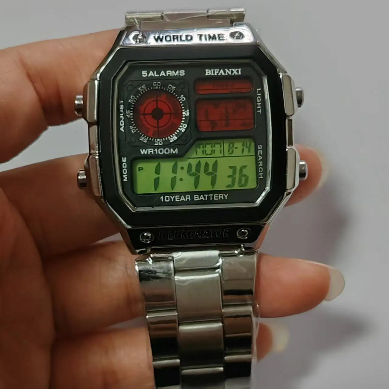 НОВЫЕ классические ретро многофункциональные спортивные электронные часы квадратные модные часы из сплава