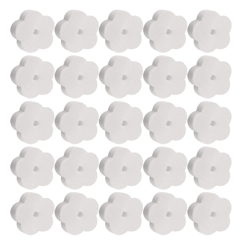 24pcs White Flower Shaped Swimming Pool Filter Oil-Absorbing Scum Filter Swimming Pool Convenient for Hot Tub Swimming