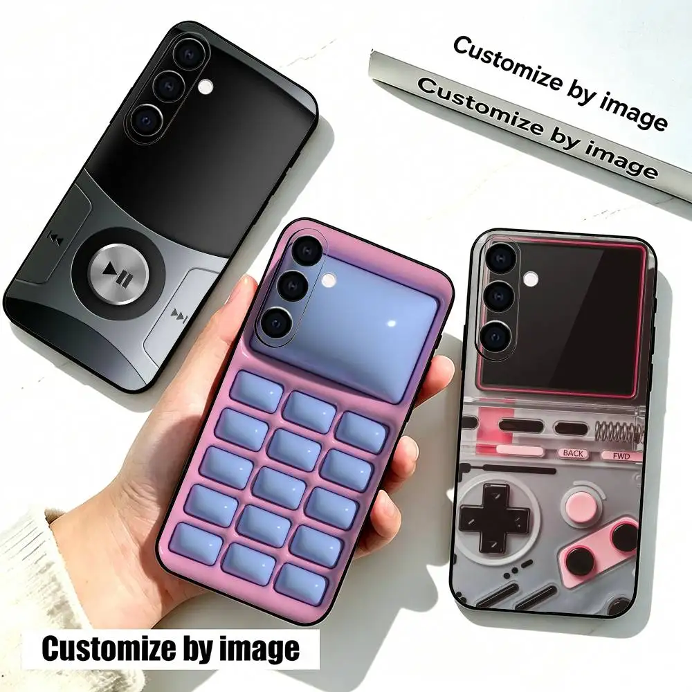 Abstract Fun D-Designs  Phone Case For Samsung Galaxy A73,A72,A71,A70,A53,A52,A51,Soft Silicone Black Cover