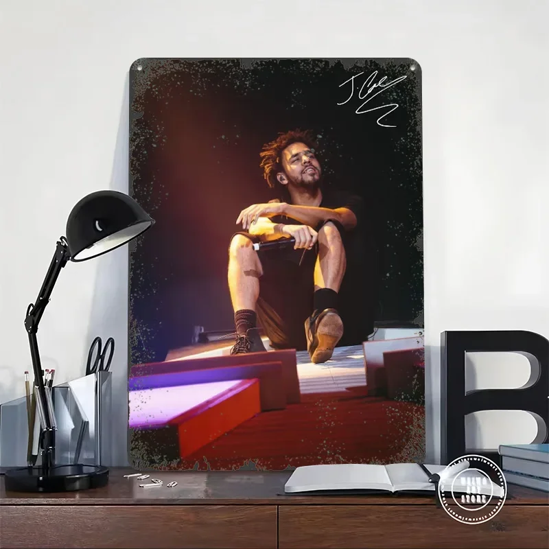 J. Cole Tin Plaque Poster Customized Wall Art Retro Vintage Metal Signs for Man Cave Coffee Bar Accessories House Decor Room Men