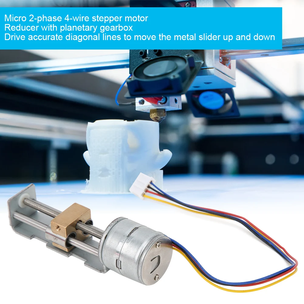 

Linear Slider Motor Stepper Motor Mini Linear Screw Nut Slider 2‑Phase 4‑Wire for DIY Small Sliders 20mm Stepper Motor