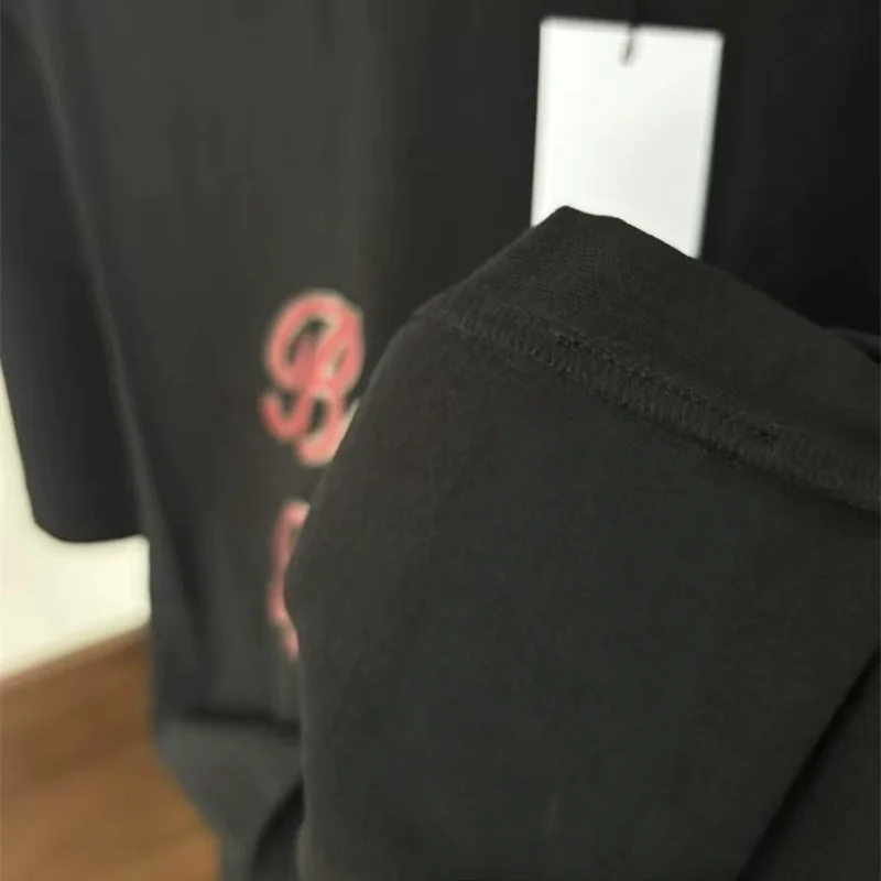 Summer New Martine Rose T Shirt Letter Printed Round-neck Pullovers Short-sleeved T-Shirts for Men and Women Loose Sweatshirts