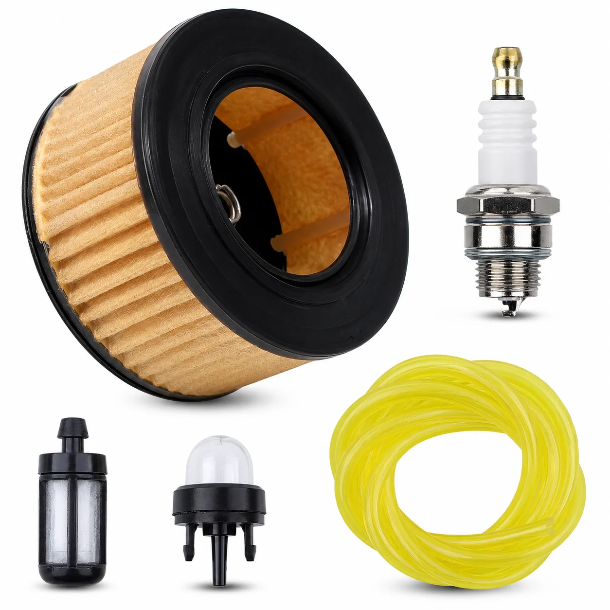 Air Filter Tune Up Kit for Stihl MS261 MS271 MS291, Air Filter+Spark Plug+Fuel Filter+Fuel Line+Bar Nuts, Replaces 1141 120 1600
