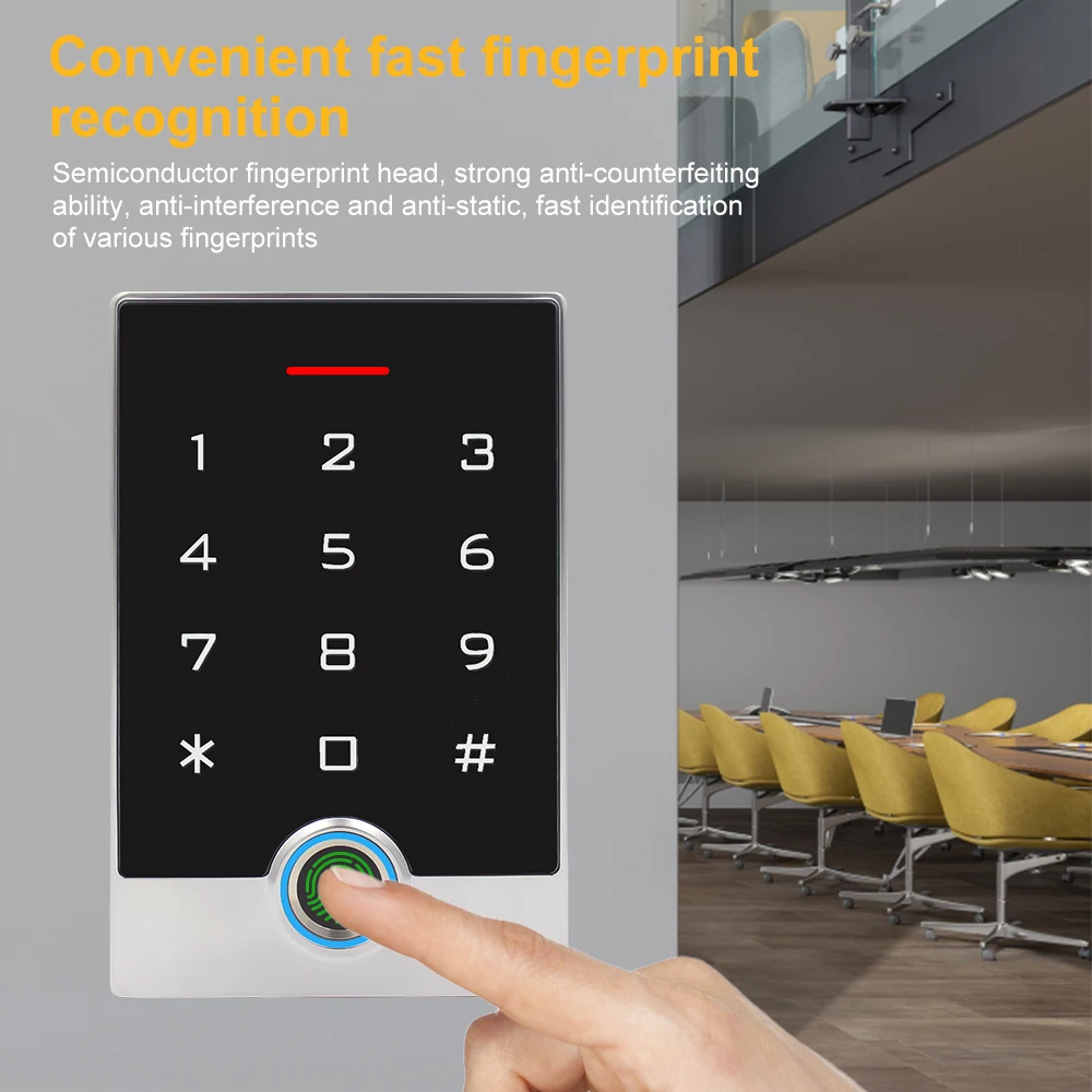 Tuya Smart Wifi Access Control Systeem Voor Home Security Standalone Deur Toetsenbord Vingerafdruk Rfid Card Gate Toegang Controler