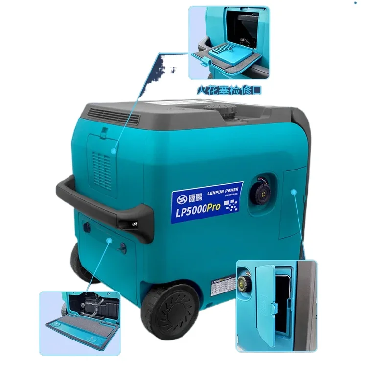 

Hand start, remote control generator 220v small household silent frequency conversion high power 2000W 3500W 4000W