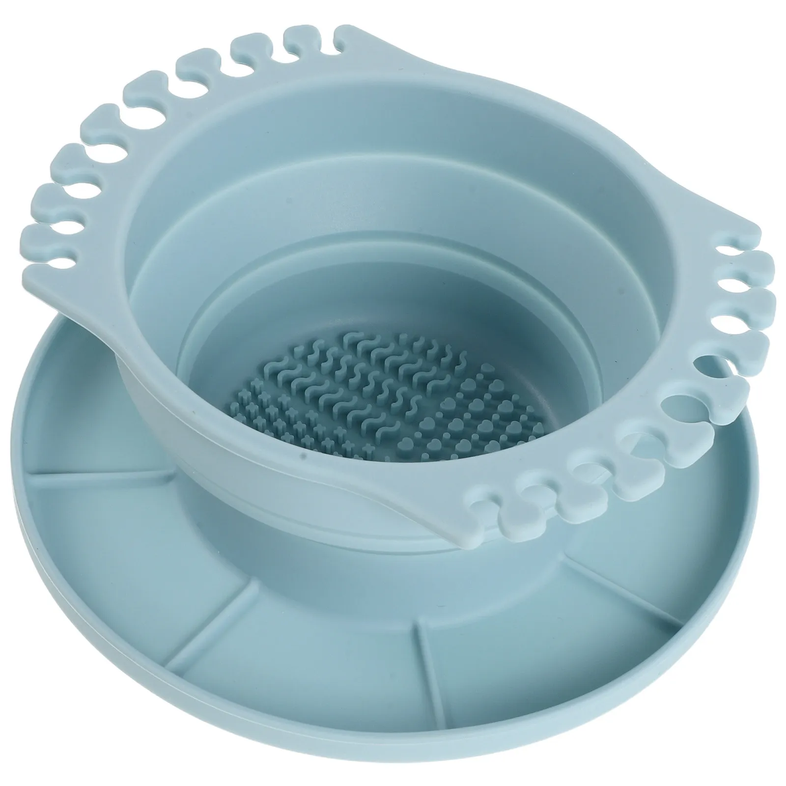 Collapsible Washing Brush Bucket Silicone Paint Brush Holder Portable Rinse Station for Watercolor Acrylic Oil Painting Outdoor