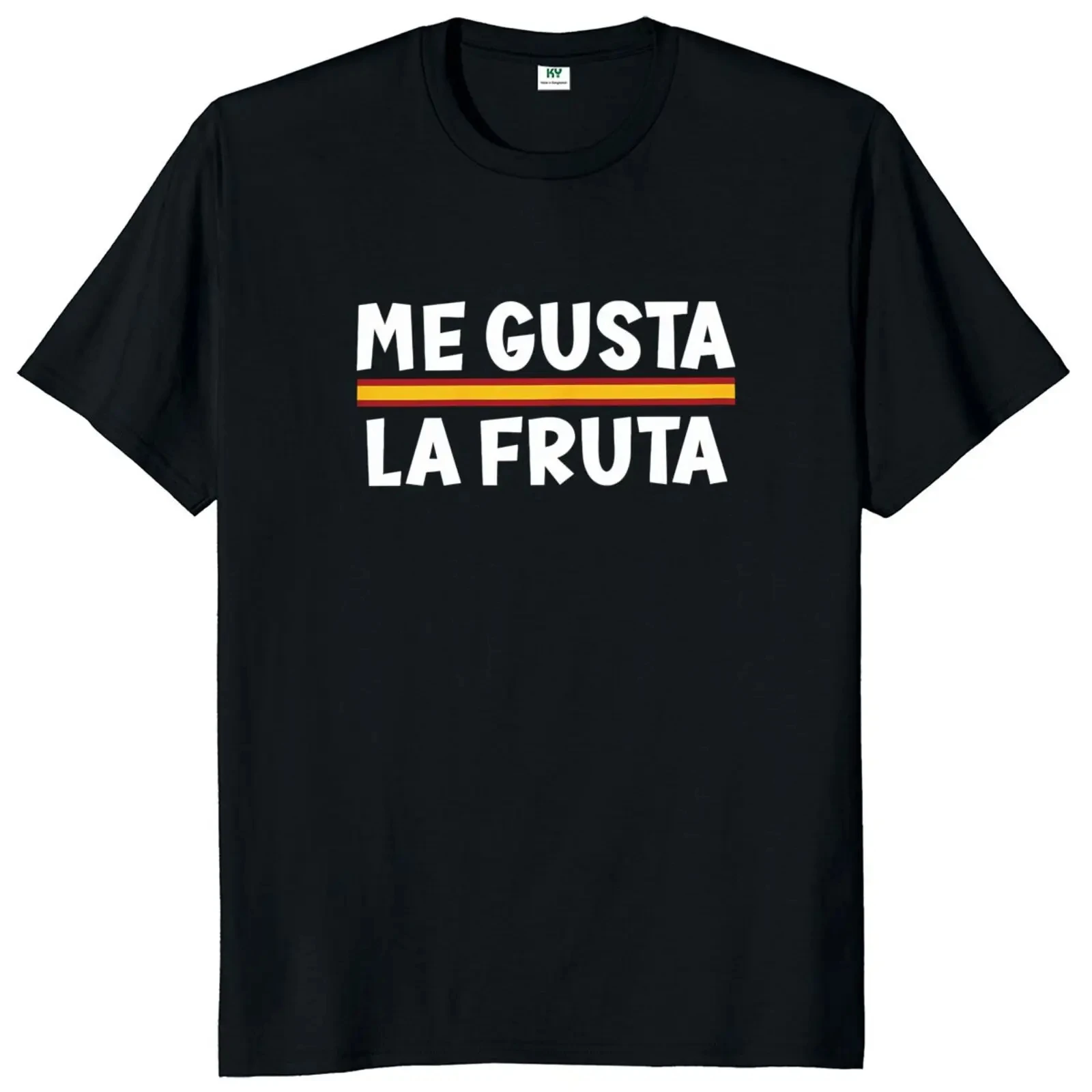 تي شيرت Me Gusta La Fruta تي شيرت I Like Fruits مضحك إسباني ميمي تي شيرت للرجال والنساء 100% قطن للجنسين تي شيرت 50950