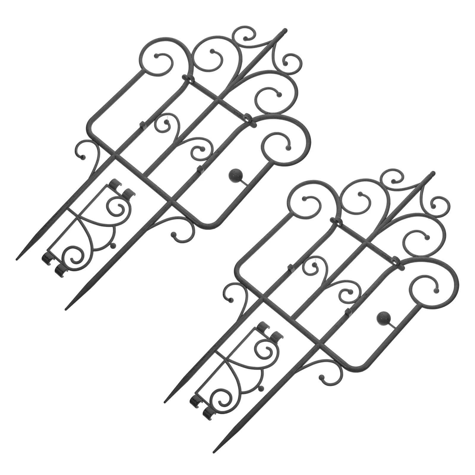 

2pcs Plastic Fence Tall Decorative Panel for Dogs Garden Edging Fencing Flower Bed Outdoor Balcony Patio Yard Sturdy